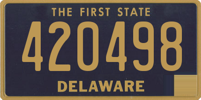DE license plate 420498