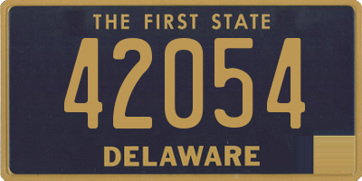 DE license plate 42054