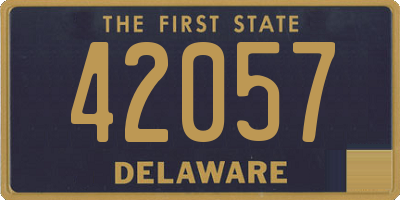 DE license plate 42057