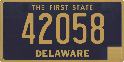 DE license plate 42058