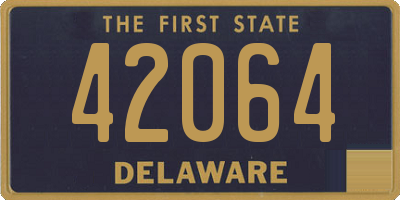 DE license plate 42064