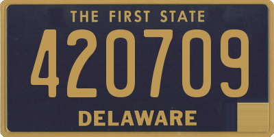 DE license plate 420709
