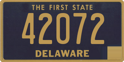 DE license plate 42072