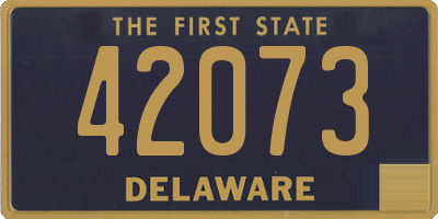 DE license plate 42073