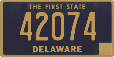 DE license plate 42074