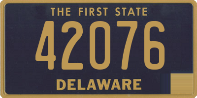 DE license plate 42076