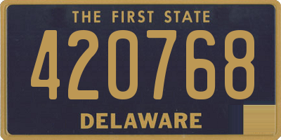 DE license plate 420768