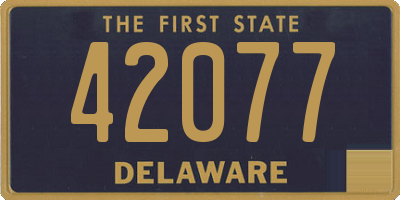 DE license plate 42077