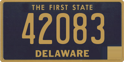 DE license plate 42083