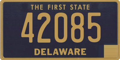 DE license plate 42085