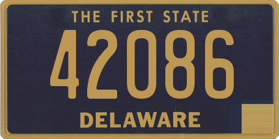 DE license plate 42086