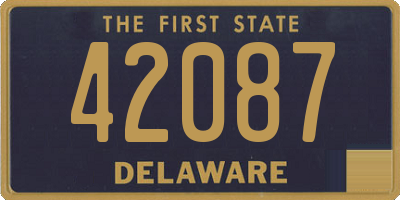 DE license plate 42087