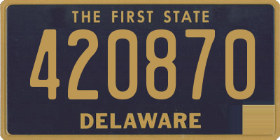 DE license plate 420870
