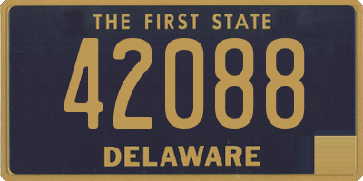 DE license plate 42088