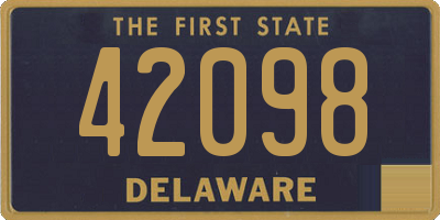 DE license plate 42098