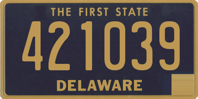 DE license plate 421039