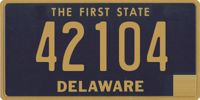 DE license plate 42104