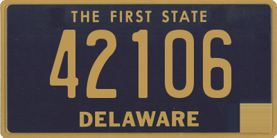 DE license plate 42106