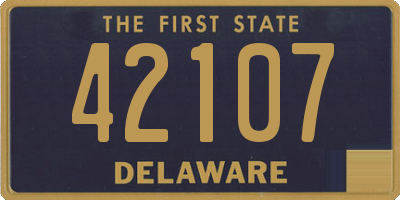 DE license plate 42107
