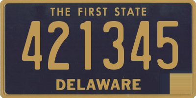 DE license plate 421345