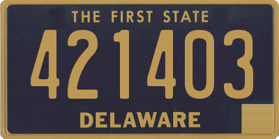 DE license plate 421403