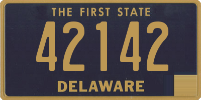 DE license plate 42142