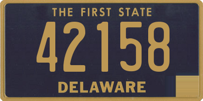 DE license plate 42158