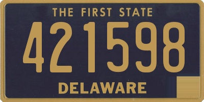 DE license plate 421598