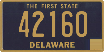 DE license plate 42160