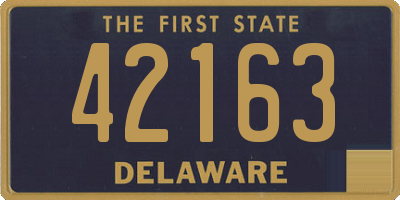 DE license plate 42163