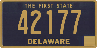 DE license plate 42177