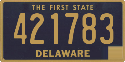 DE license plate 421783