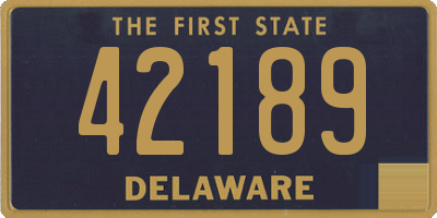 DE license plate 42189