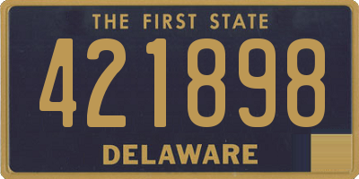DE license plate 421898