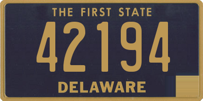 DE license plate 42194