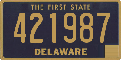 DE license plate 421987