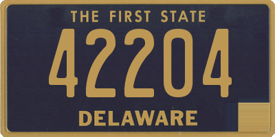 DE license plate 42204