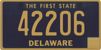 DE license plate 42206