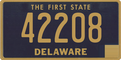 DE license plate 42208