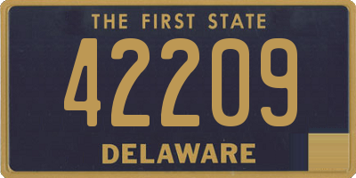 DE license plate 42209