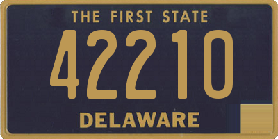 DE license plate 42210
