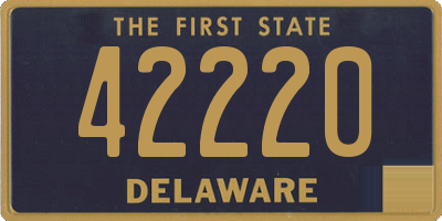 DE license plate 42220