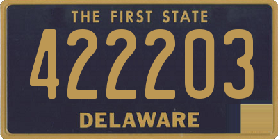 DE license plate 422203