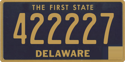 DE license plate 422227