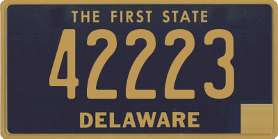 DE license plate 42223