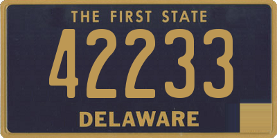 DE license plate 42233