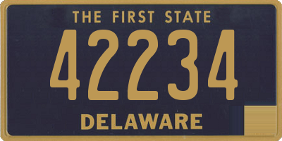 DE license plate 42234