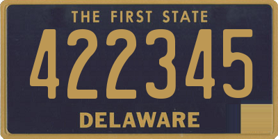 DE license plate 422345