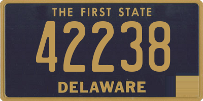 DE license plate 42238