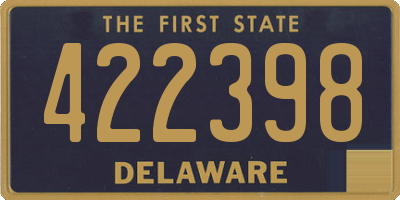 DE license plate 422398